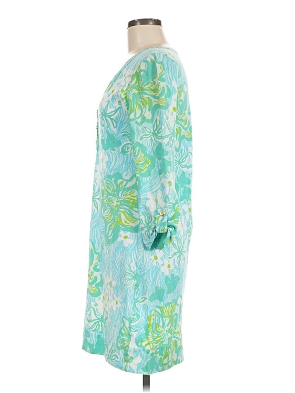 Lilly Pulitzer Women’s Wave Rider Floral V-Neck Pima Cotton Dress M - Picture 6 of 8